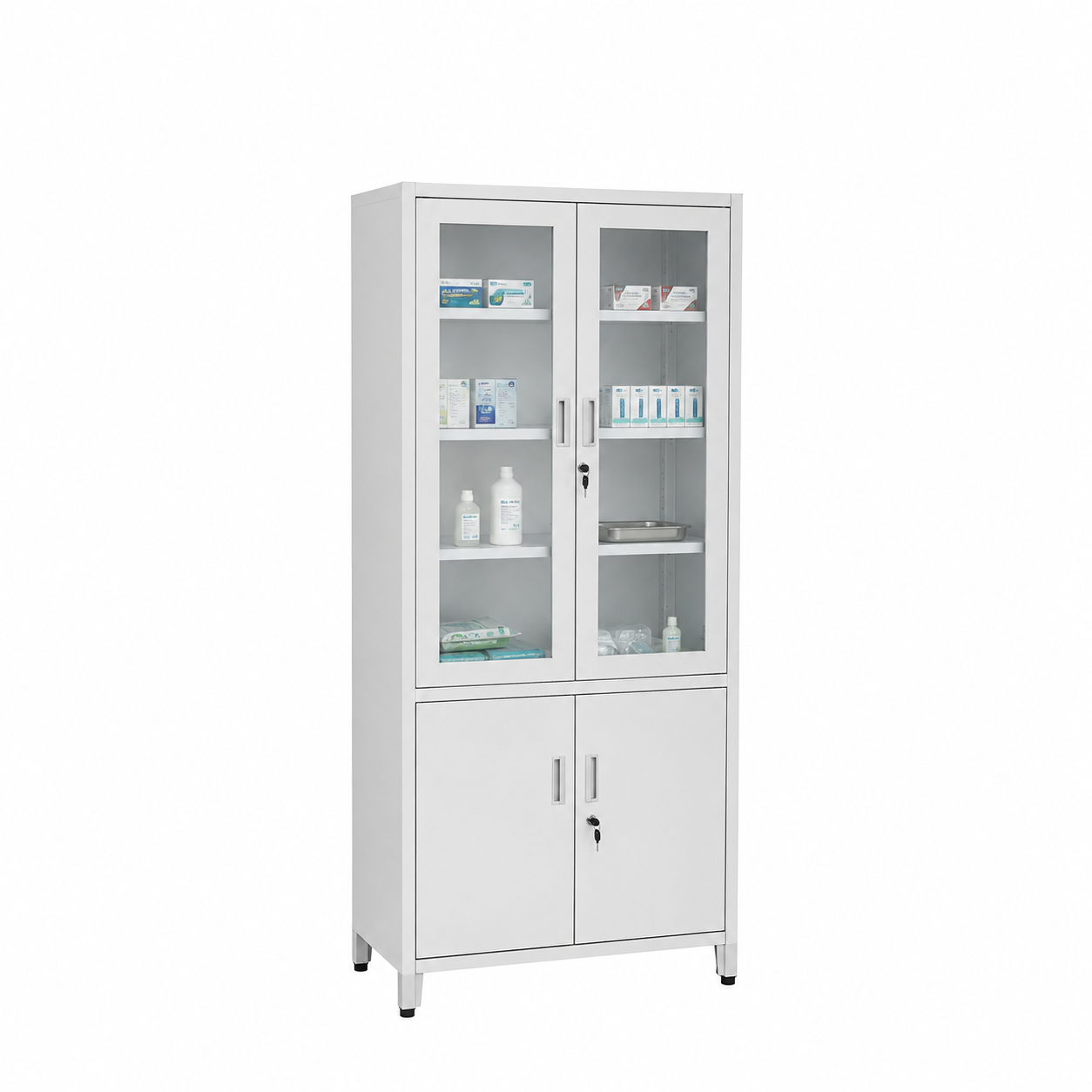 Dulap medical cu uși din sticlă - Mobilier medical - ROBENA TRADING